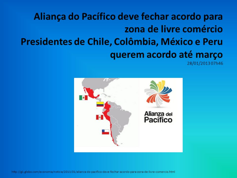ENEM 2017 Q85 México, Colômbia, Peru e Chile decidiram seguir um